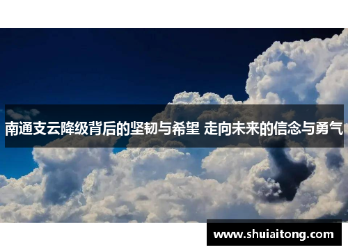 南通支云降级背后的坚韧与希望 走向未来的信念与勇气